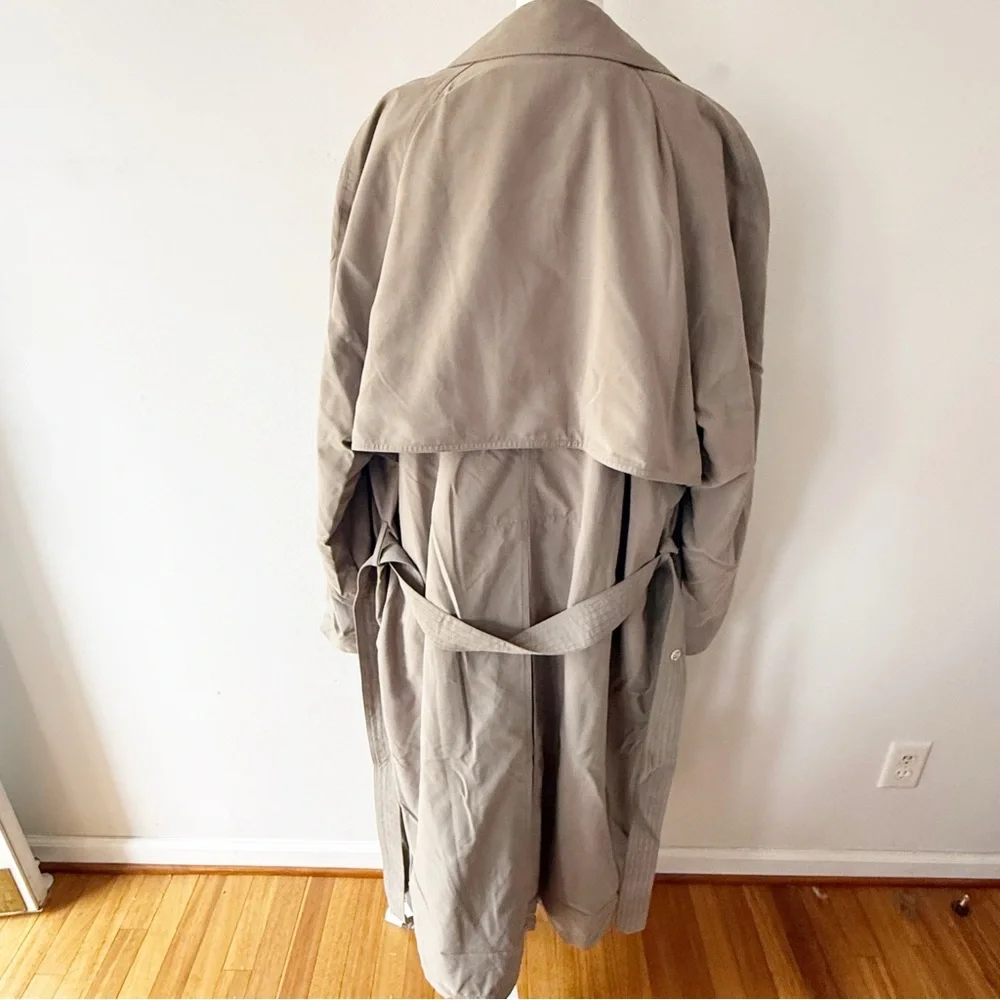 Ralph Lauren Men Double Breasted Belted Trench Coat Size 42R Old Money Luxury